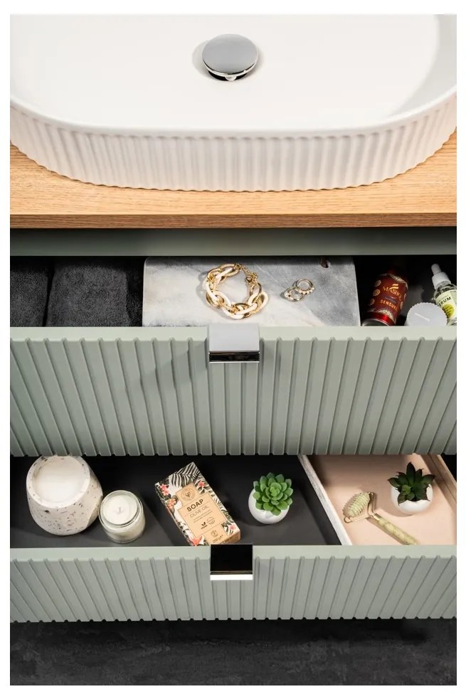 Umývadlová skrinka Line Reed Green D 82-50-2S