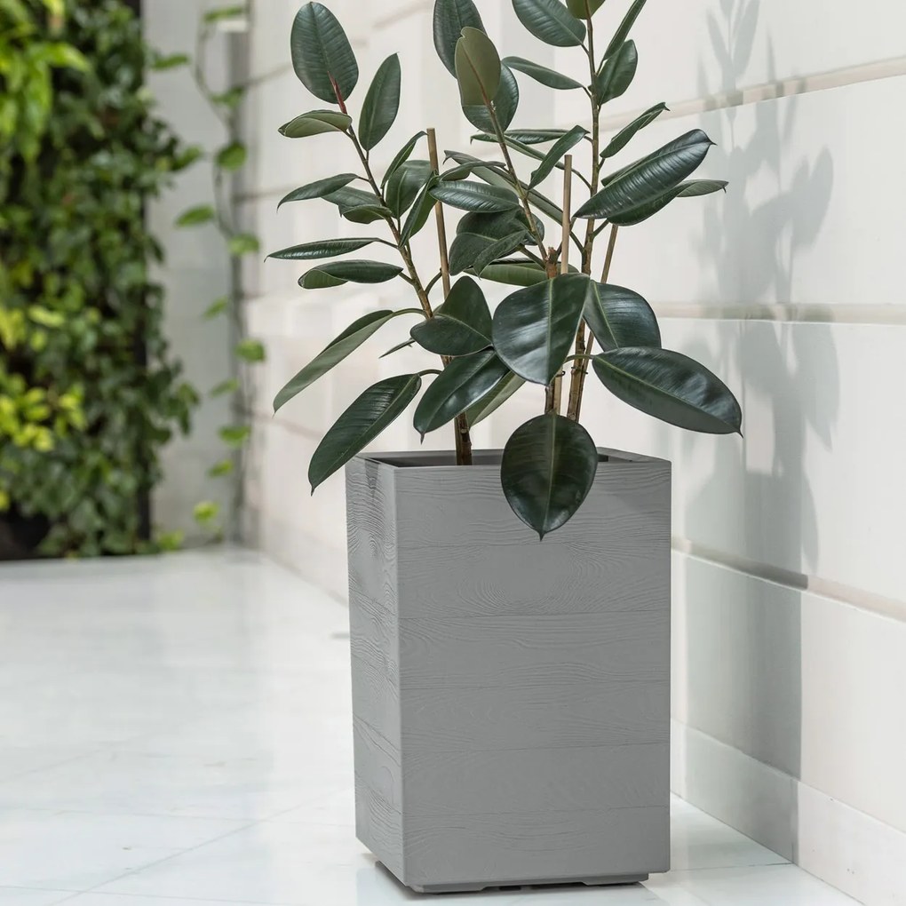 Květináč na kolečkách BETONIQUE 38,5x57,1 cm šedý