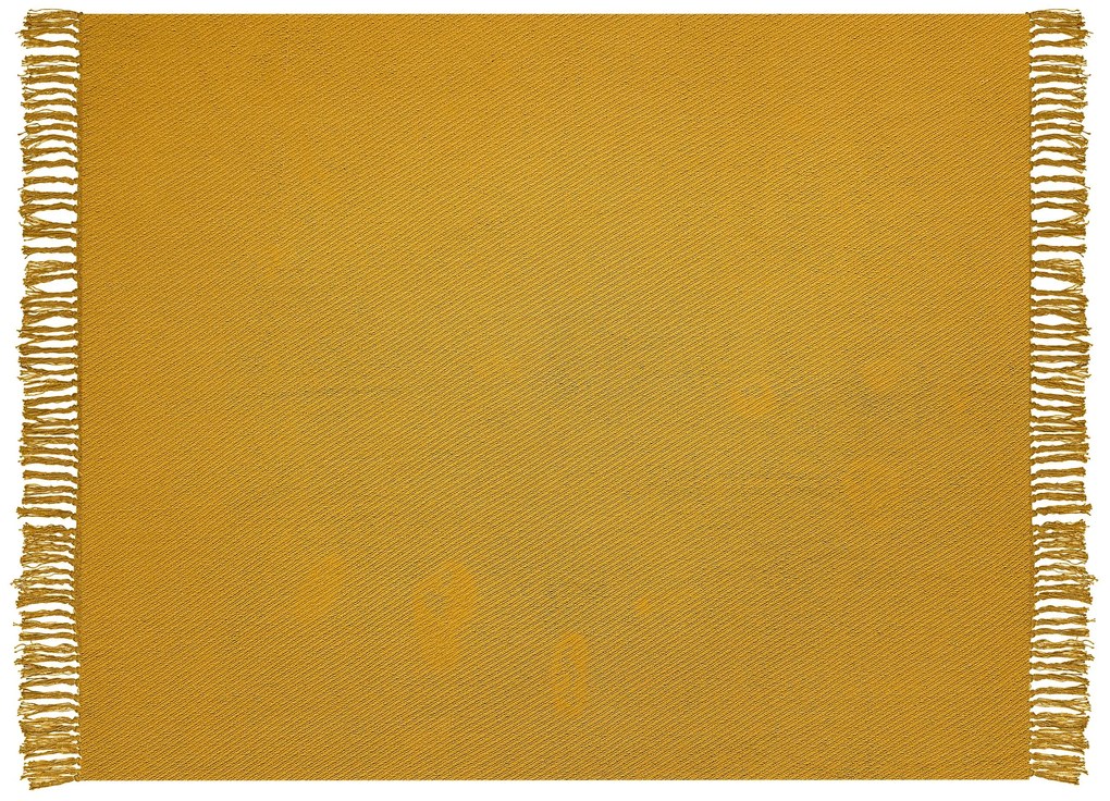 Bavlnená deka 125 x 150 cm horčicová YARSA Beliani
