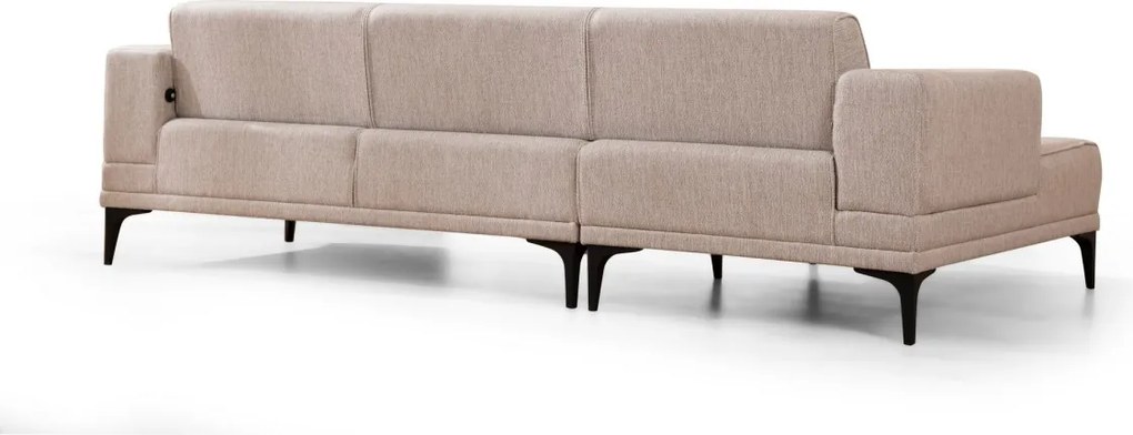 Rohová sedacia súprava Horizon 250 cm svetlohnedá ľavá