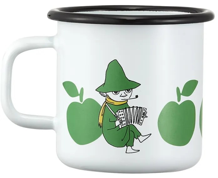 Hrnček Moomin Joyful Apples 0,37l, smalt / bílo-zelený