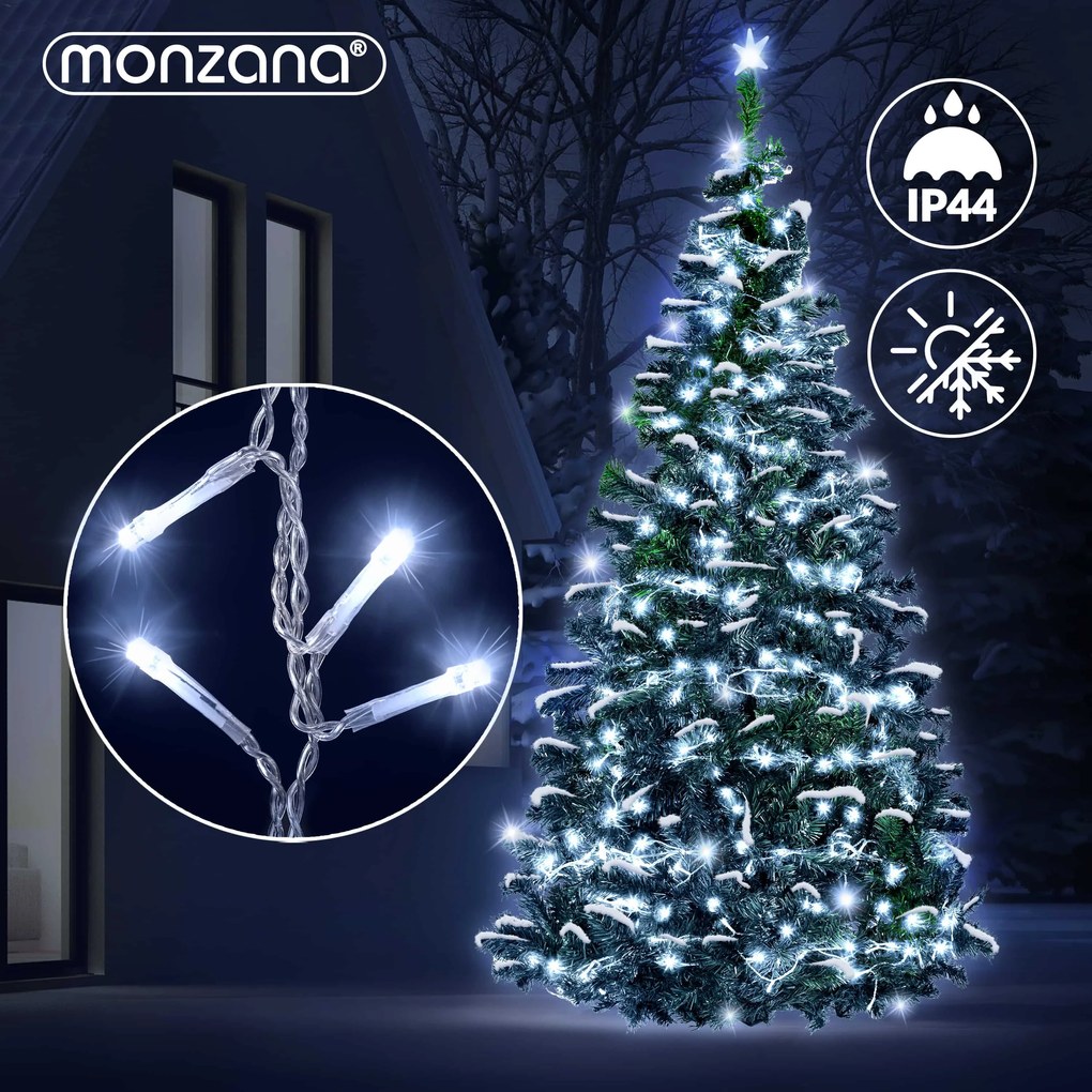 Vianočná svetelná reťaz  CECIL, 10m, studená biela Monzana