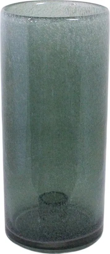 Zelený sklenený svietnik na úzku sviečku Elvira green - Ø 10*22 cm
