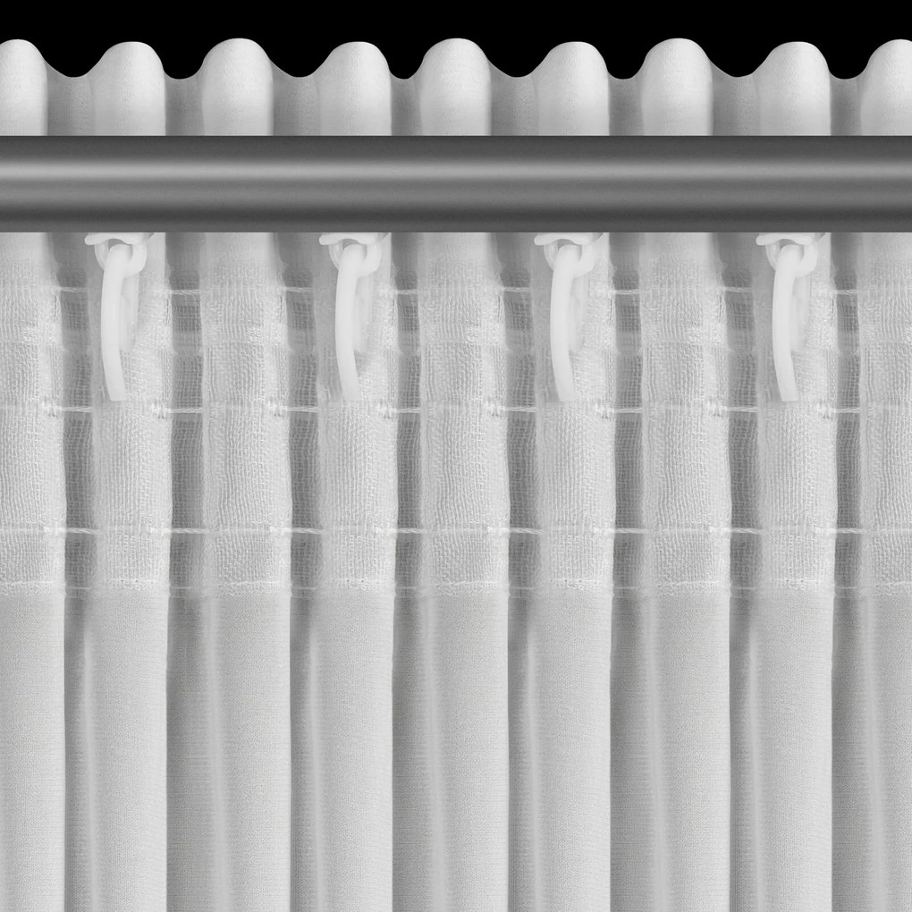 ZÁCLONA NA PÁSKE EVA MINGE ROSES8 400X160 CM BIELA