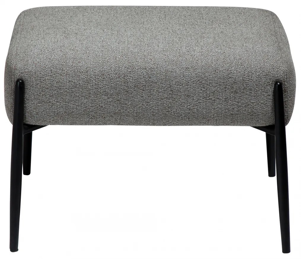 GLAM TABURET pebble earth/black