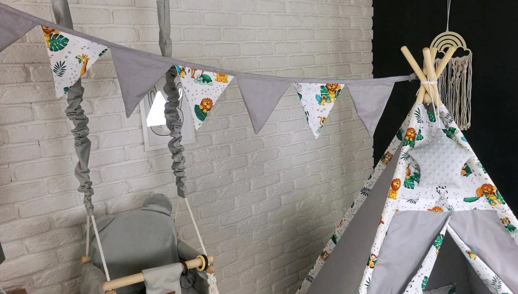 Dekoračná vlajková girlanda - JUNGLE