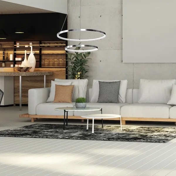 LED Luster na lanku HOOP LED/51W/230V pr. 60 cm 4000K lesklý chróm