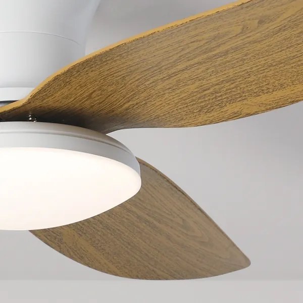 Brilagi-LED stmievateľný stropný ventilátor LED/30W/230V 3000-6500K bielohnedý+D