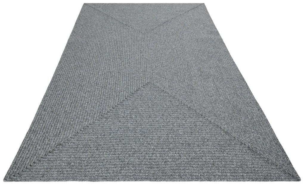 Hanse Home, Kusový koberec Braided 105551 Light Grey – na von aj na doma, 80x200, šedá, chodba / predsieň