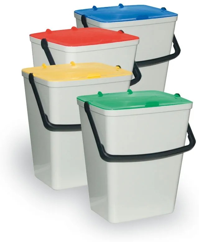 Súprava plastových odpadkových košov na triedenie odpadu 4 x 15 l