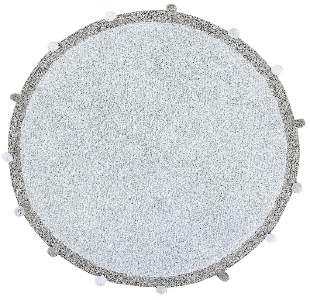 Lorena Canals koberce Pre zvieratá: Prateľný koberec Bubbly Soft Blue kruh - 120x120 (priemer) kruh cm