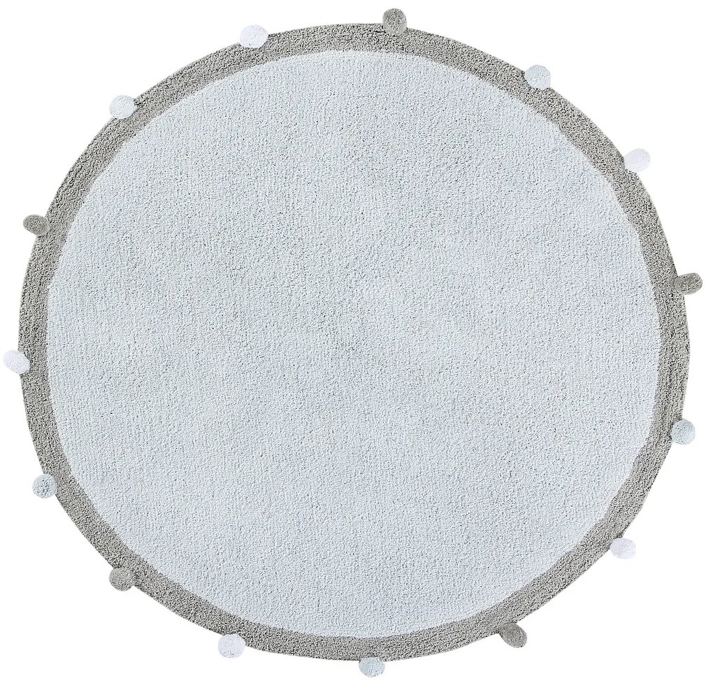 Lorena Canals, Pre zvieratá: Prateľný koberec Bubbly Soft Blue kruh, 120x120 (priemer) kruh, modrá, obývacia izba