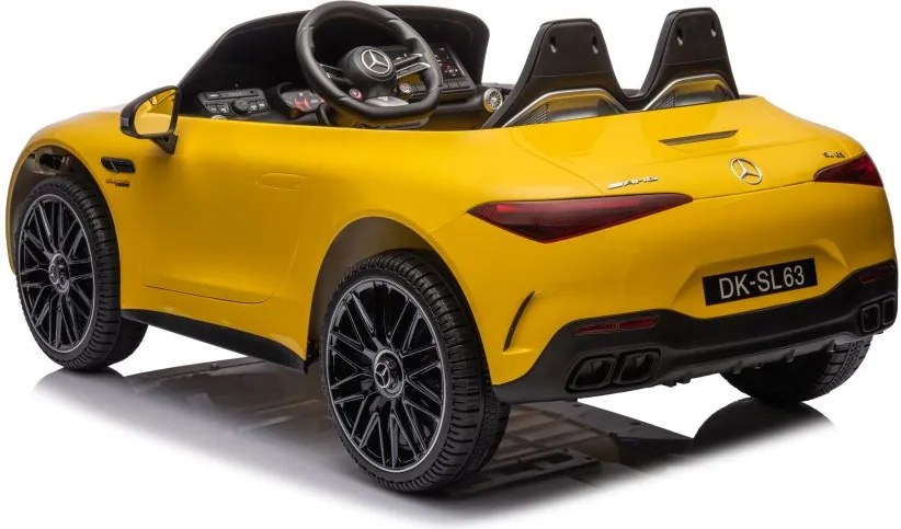 LEAN CARS Elektrické autíčko Mercedes AMG SL63 lakované, žlté