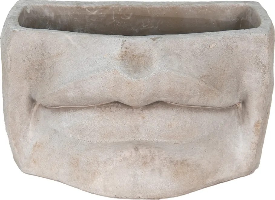 Usmievavý cementový kvetináč Mouth - 27*16*16 cm