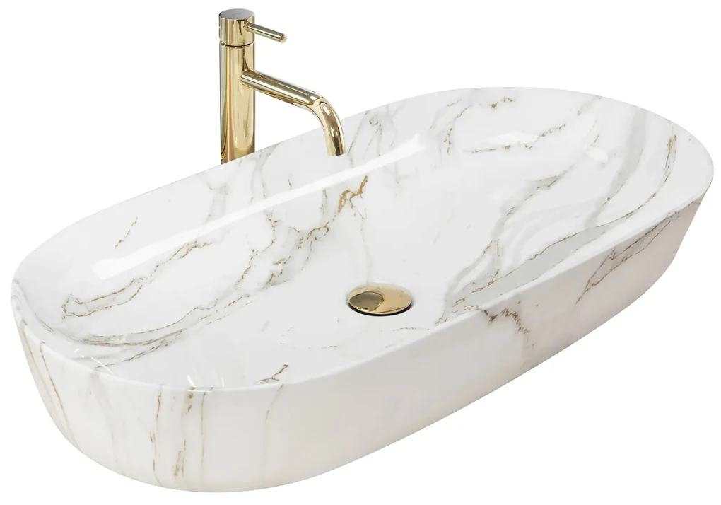 Rea Cleo umývadlo, 81 x 41 cm, imitácia kameňa Aiax, REA-U8404