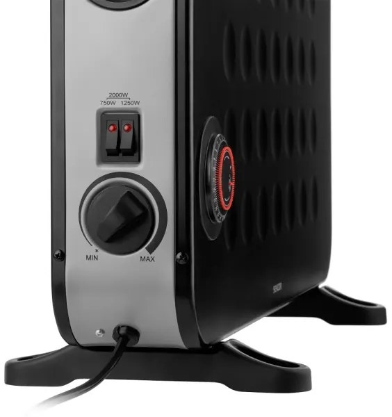 Sencor - Elektrický priamotop/konvektor 750/1250/2000W/230V termostat IP24 čierna