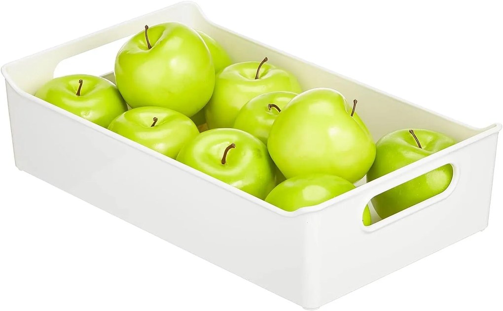 CONFORTIME Univerzálny organizér, dlhý a úzky, s rúčkami, 38x22x10 - biely SIMPLY