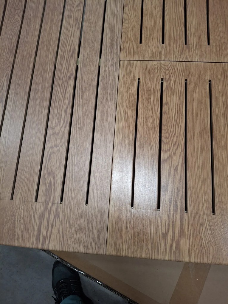 Doppler EXPERT WOOD - záhradný rozkladací hliníkový stôl 150/210 x 90 x 75 cm - 2. akosť (N593)