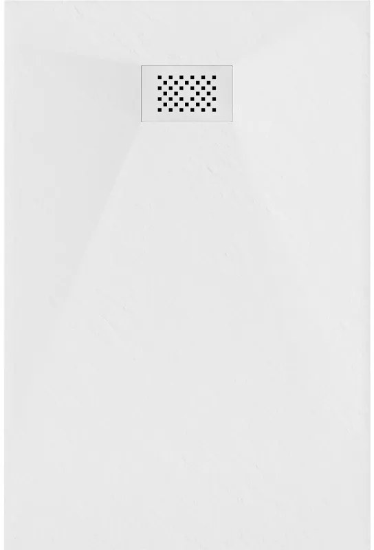 Mexen Hugo, obdĺžniková sprchová vanička SMC 130 x 90 cm, biela, biela krytka, 42109013-W