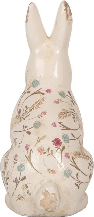 Keramická dekorácia králik s kvietkami Floral Cartoon L - 16*12*28 cm