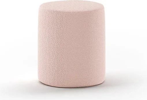 Svetloružový detský puf z textílie buklé MOON – Vipack