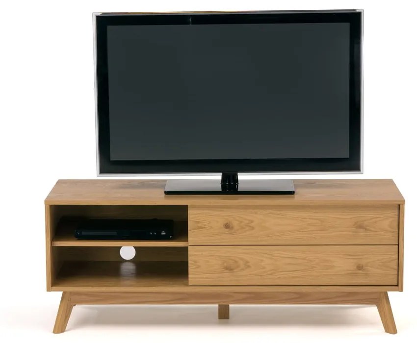 TV stolík v dekore duba v prírodnej farbe 130x50 cm Kensal – Woodman