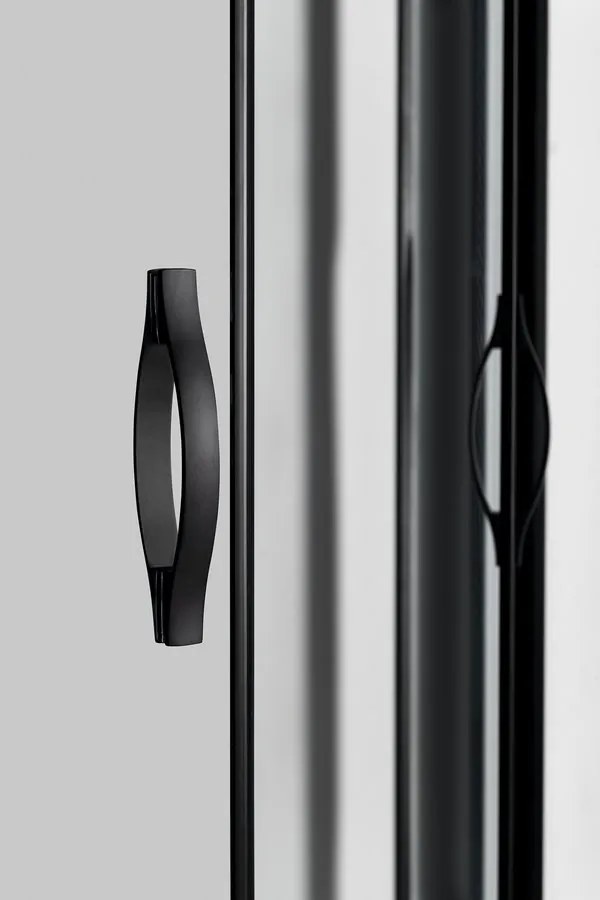 Gelco, SIGMA SIMPLY BLACK štvrťkruhová sprchová zástena 1000x1000mm, R550, číre sklo, GS5510B