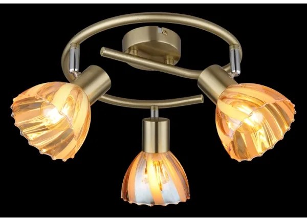 Globo 54315M-3 - Bodové svietidlo ZACHERY 3xE14/40W/230V zlatá