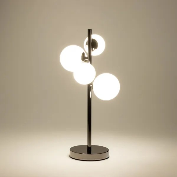 Brilagi - LED stolová lampa MILLA 4xG9/3W/230V čierny chróm/biela