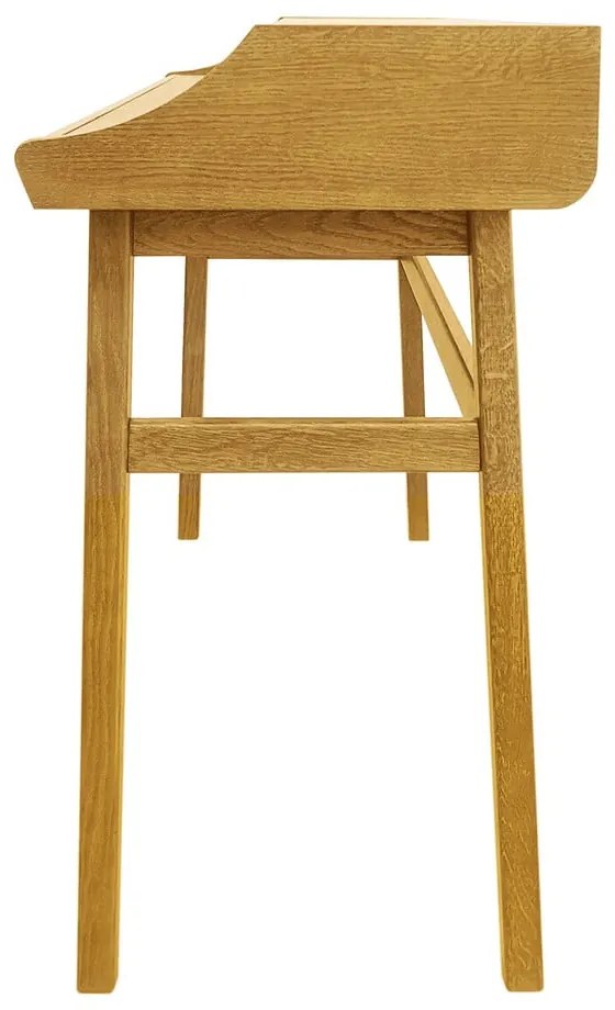 Pracovný stôl v dekore duba so sekretárom 44x115 cm Carteret – Woodman