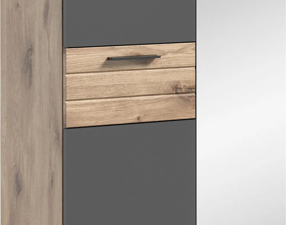 Predsieňová šatníkova skriňa Mason, dub/šedá