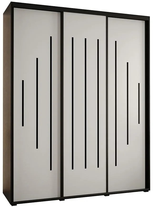 Skriňa 45 Canaris 12 200 čierna/biela/čierna