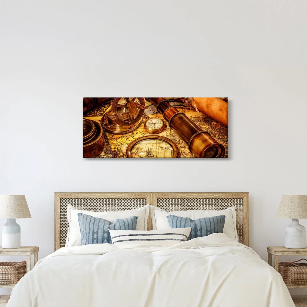 Obraz - Historické pomôcky námorníkov (120x50 cm)