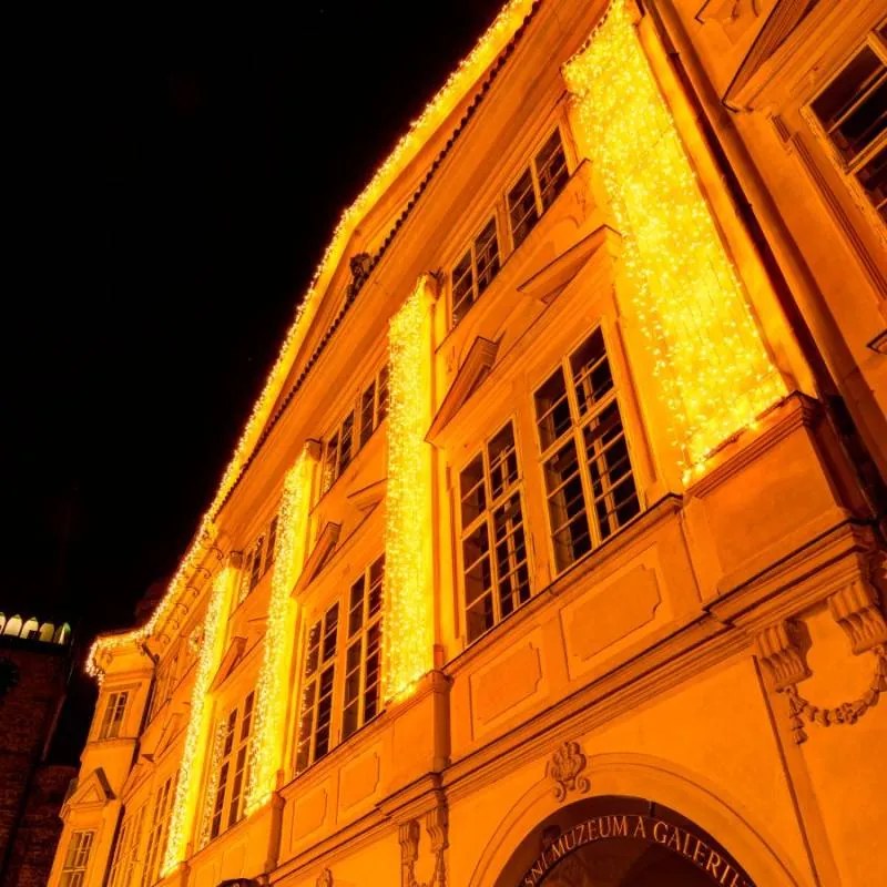 DECOLED LED světelná záclona, 1x5 m, teple bílá, 500 diod, IP67