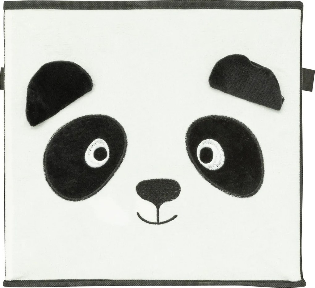 ATMOSPHERA Úložný box Panda, 29x29x29 cm, čierna/biela