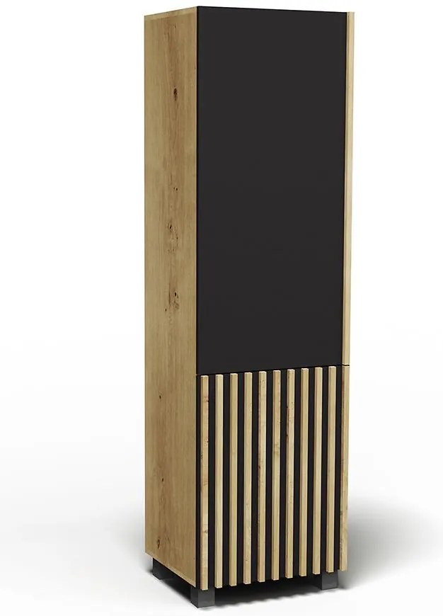 Kuchynská skrinka Lucjan 60dk2f2100 artisan/čierna