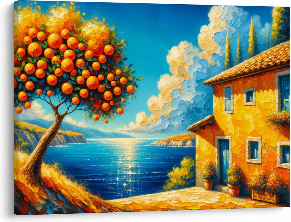 Obraz - Dom s pomarančmi II. (70x50 cm)