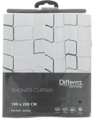 Sprchový záves CUBI PEVA 180 x 200 cm bielo čierny