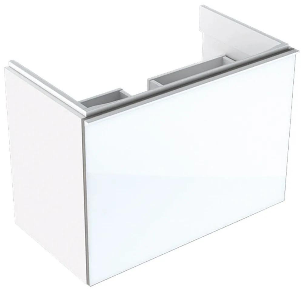GEBERIT Acanto závesná skrinka pod umývadlo, 1 zásuvka, 740 x 416 x 535 mm, lesklá biela, 500.615.01.2