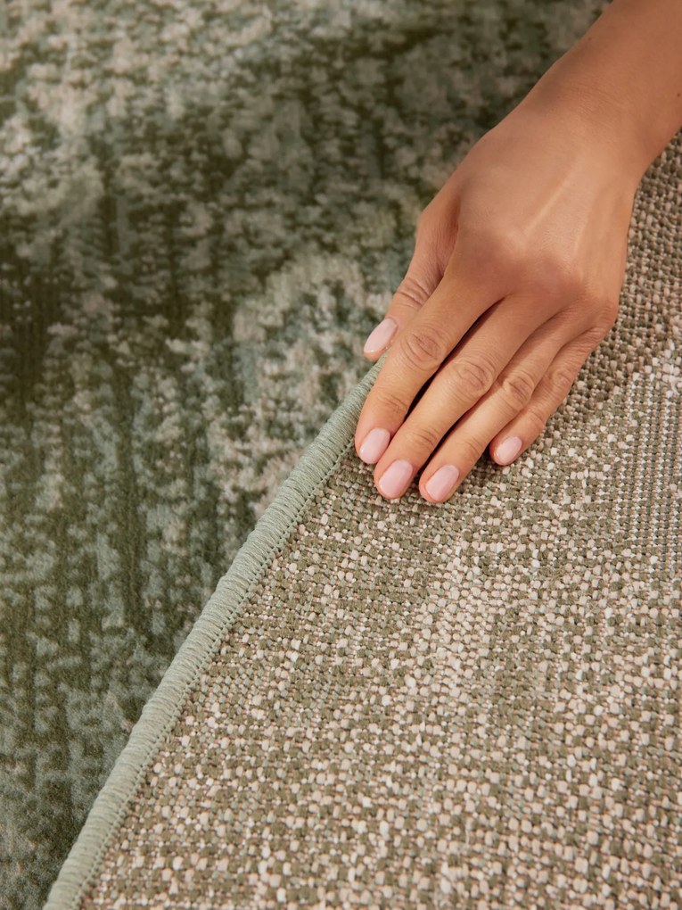 Kusový koberec Gloria Lydia 106255 Mint kruh, 160x160 (priemer) kruh, zelená, chodba / predsieň, Hanse Home