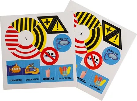 ISO Trade KRUZZEL Puzzle dráha 25 dielikov – vzdelávacia oceánska trasa s autíčkami na batérie 3+