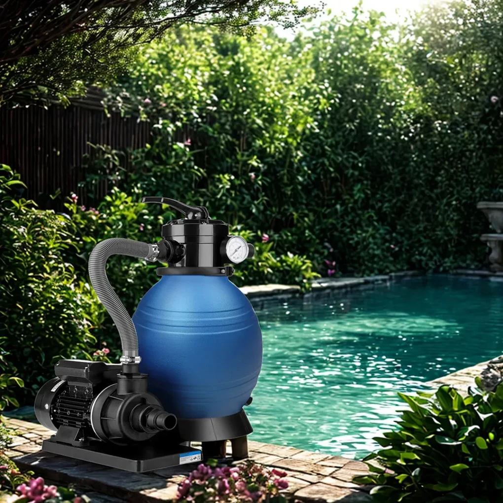 Jurhan Piesková filtrácia k bazénu AQUA, 10 200 l/h, modrá