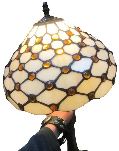 Tiffany lampa stolná Ø30*49 cm Prezent 53 vzor 7 HIVE