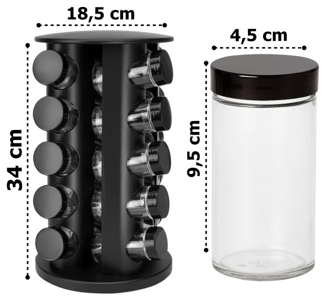 Stojan na koreničky ROTOR čierny