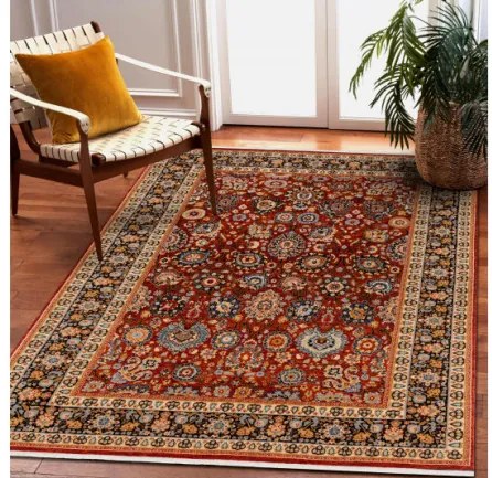 Koberec KESHAN Fredzle, Ornament, ramka orientálny 7573/53577 bordo / granát