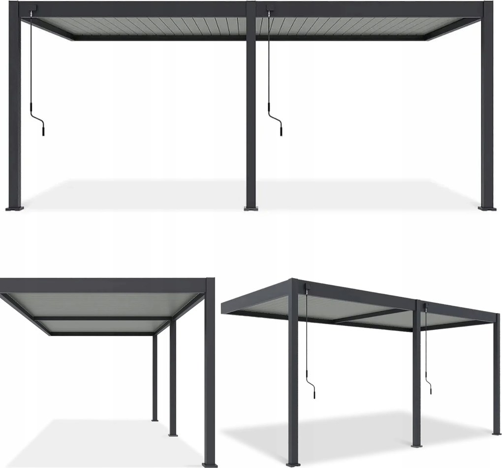 Nástenná záhradná pergola Elegance Wall 3x6 na terasu Antracit Gutroof