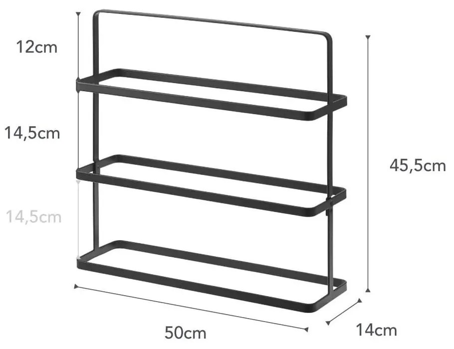 Čierny kovový stojan na topánky Tower Shoe Rack – YAMAZAKI