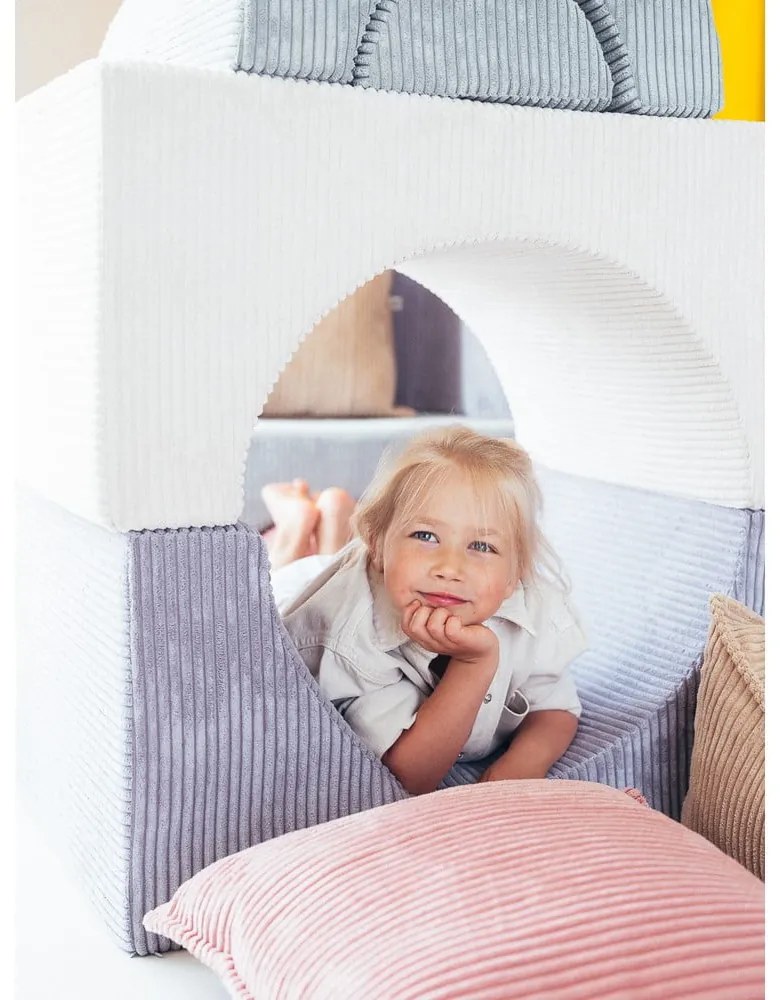 Modré menčestrové penové ihrisko 75x49x37 cm Rainbow Montessori – Wigiwama