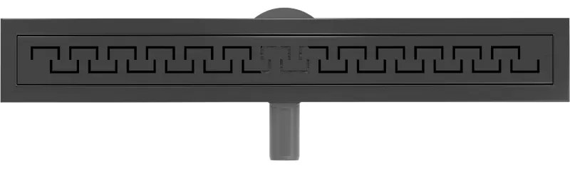 Mexen Flat 360°, nerezový sprchový žľab vzor M15 70 cm, čierna matná, 1724070-40