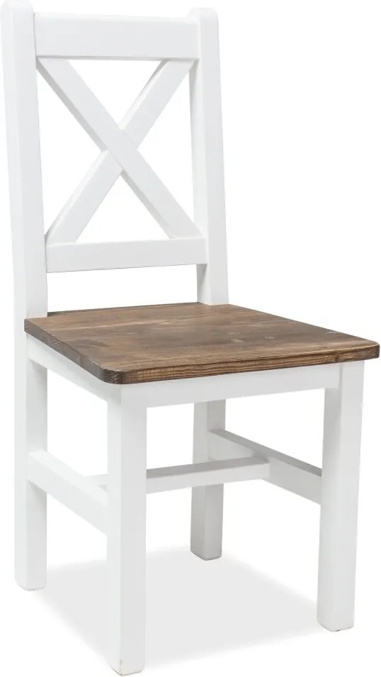 SIGNAL Poprad jedálenská stolička hnedý vosk / biely vosk